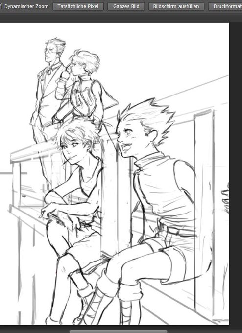 Experimenting with perspective and poses for my contribution for the Hunter x Hunter Downtime zine ? 