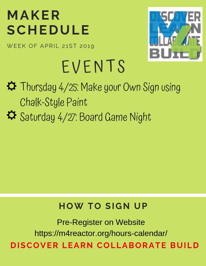 Check out what events we have coming up this week!