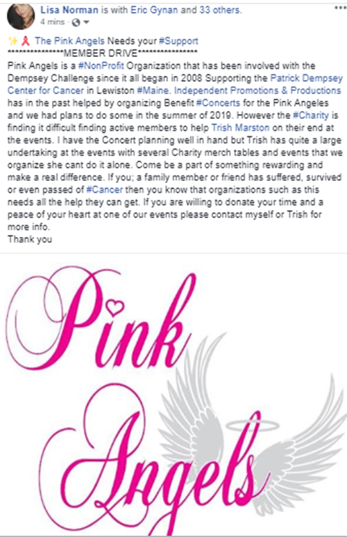 indipromo's tweet photo. #Charity #MemberDrive 💗 Angels Needed 💗 #RT
Please #RT #PinkAngels #Maine Supporting the #Dempsey #Cancer Center
Come be apart of something meaningful. Your Help is needed. 🙏🦋
DM me on #Facebook for details https://t.co/JbuziVAfnz
#NonProfit #cancerresearch #CureForCancer https://t.co/TLbX8jhkrj