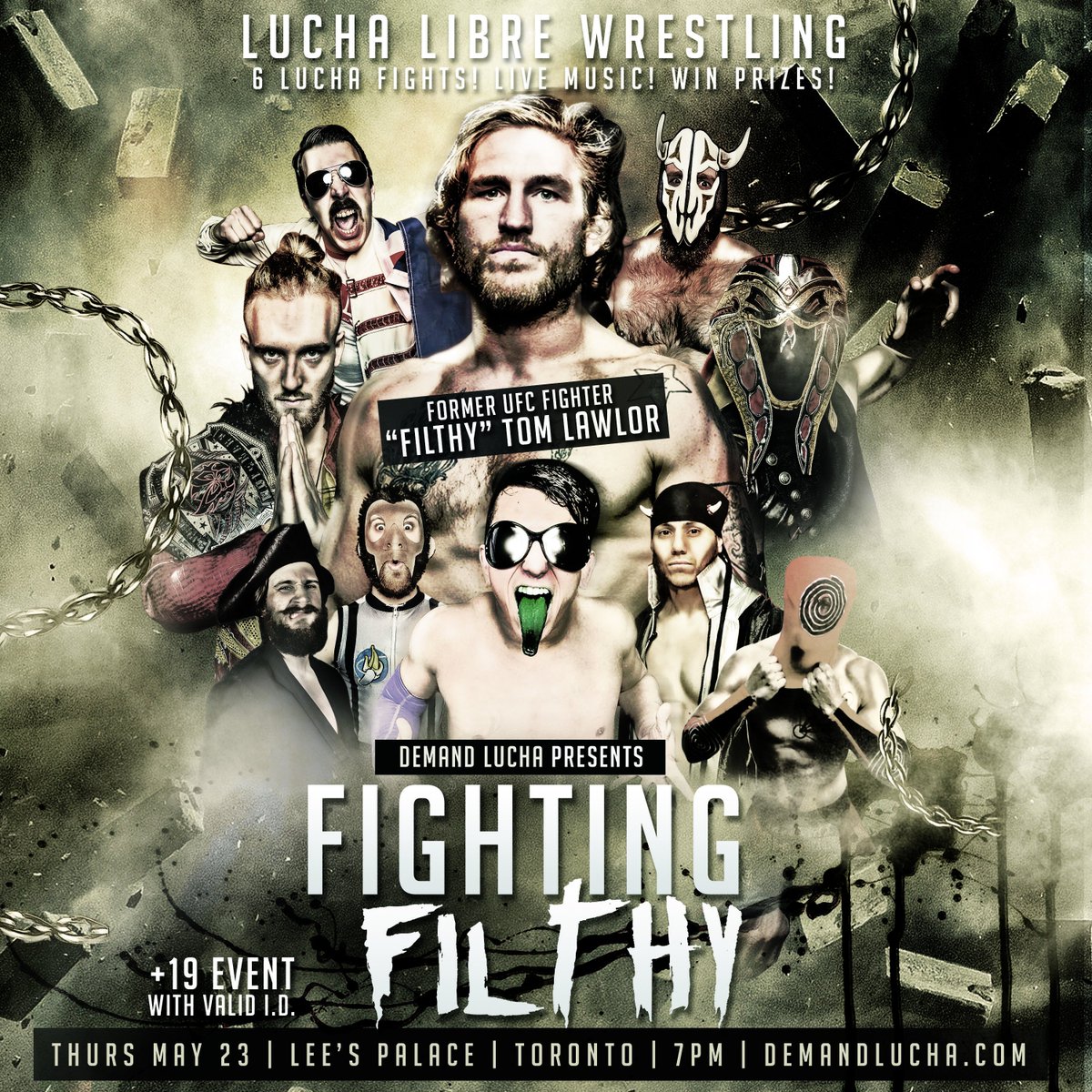 DemandLucha's tweet photo. 500+ fans last night jam-packed LuchaPalooza!

Our next show is "Fighting Filthy" feat @FilthyTomLawlor May 23rd at Lee's Palace. Space is much more limited and we are already halfway at capacity! 

Earlybird Tickets available at https://t.co/ka701iC8pS https://t.co/dg9GZhrcRG