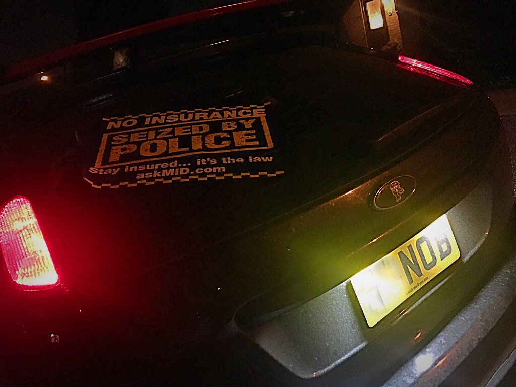 tvprp's tweet photo. This vehicle caught our attention due to its driving in front of our unmarked car.

Needless to say, we did catch the driver and we will be sending him to court. 

Driver had #NoInsurance so a little walk home was organised #PC5650 
#OffToCourt #CatchMeIfYouCan #NumberPlateFail https://t.co/6TN4BhzhIc