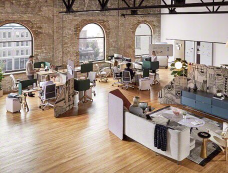 bkmOfficeWorks's tweet photo. Steelcase Flex Collection:The Team Basecamp is home base for a functional team within an organization and supports a more structured environment for teams with flexibility to move around the floor plan. This space primarily supports their individual focus and collaborative needs. https://t.co/30EFhSmkmK