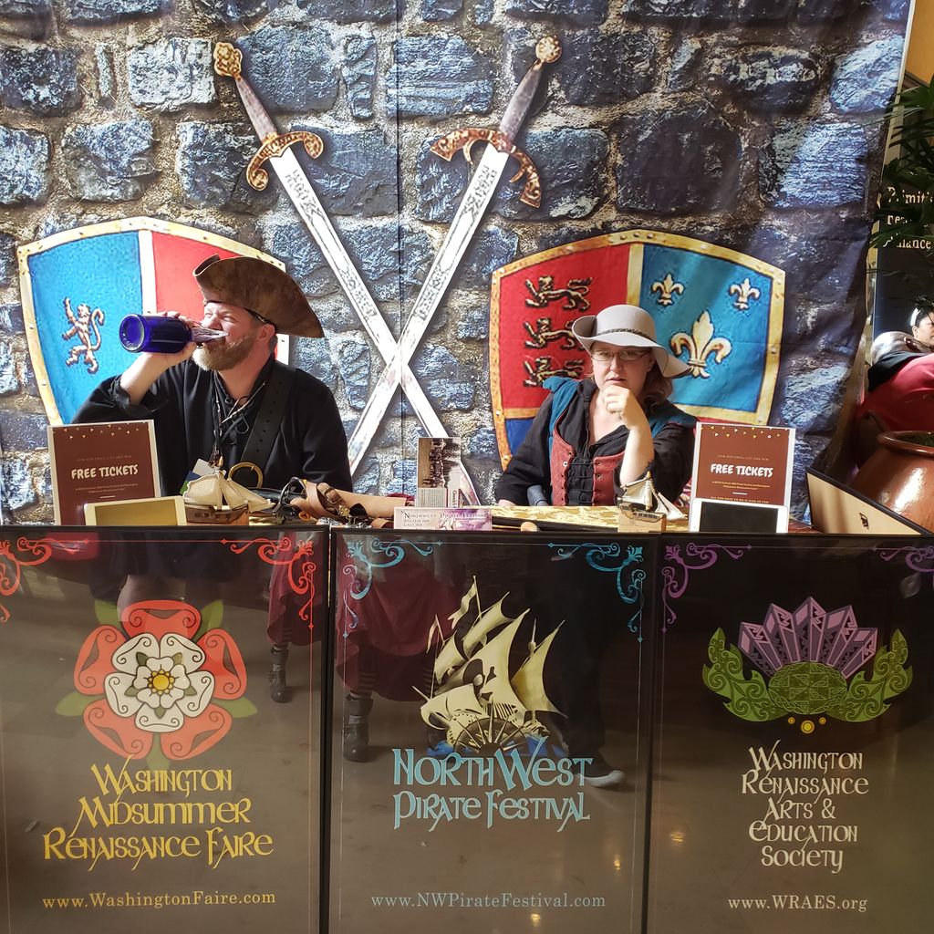 washingtonfaire's tweet photo. What do you all have planned this weekend? If you're at #Norwescon42, come visit us! Win free tickets to #WMRF and #NWPF! https://t.co/seKBpWyykZ