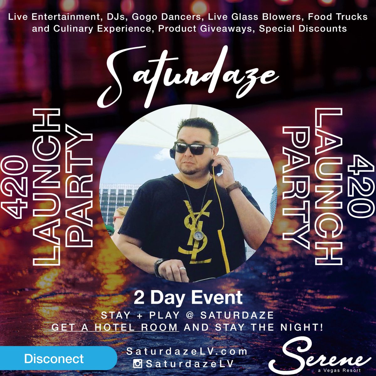 Disconect: Featured SATURDAZE Artist - Las Vegas Underground DJ that plays the best afterhours parties in Vegas and Beyond - Super Disco//Disco // Funk // Nu-Disco // House // Electro House #saturdazelasvegas #lasvegas #poolparty #disconect #SaturDazeLV