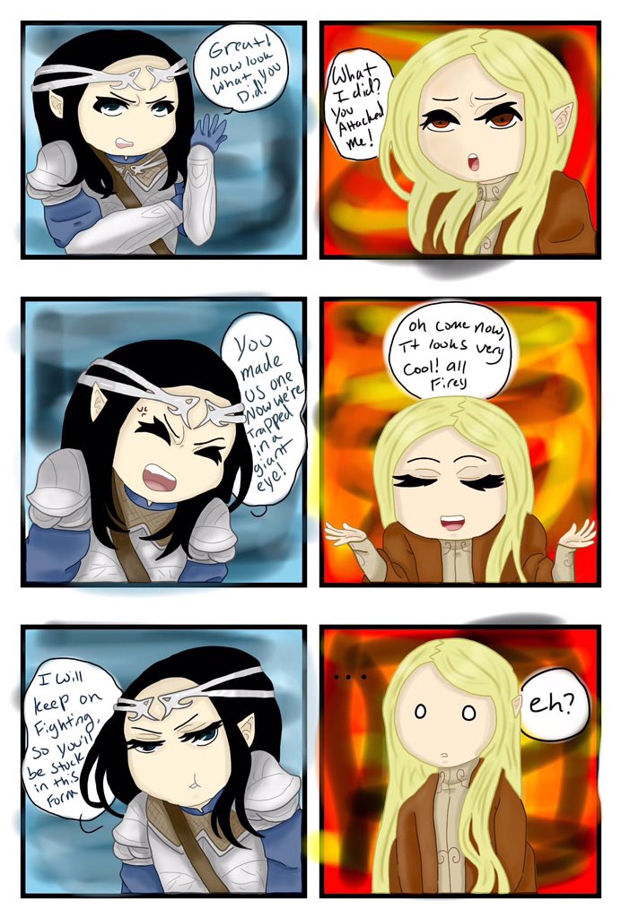 meganpinkroseg1's tweet photo. Shadow of Mordor and shadow of far fan comic #shadowofwar #shadowofmordor #sauron #celebrimbor #tolkienelves #anatar #fanart #fancomic https://t.co/nvV25I28Wx