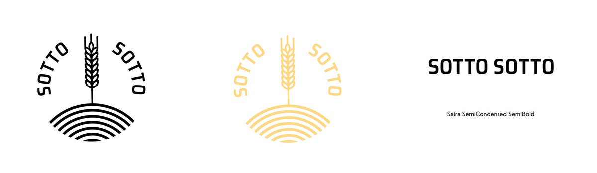 BfaMeraki's tweet photo. Anne Jean-Baptiste:
Sotto Sotto

#SottoSotto means “from below” which is why #logo is using semi-circular #lines at the bottom (gives the illusion as if it’s pushing the wheat from below). Brand looks #organic and affordable with its #minimalistic #design and warm #color tones. https://t.co/bpTxxIfpAX