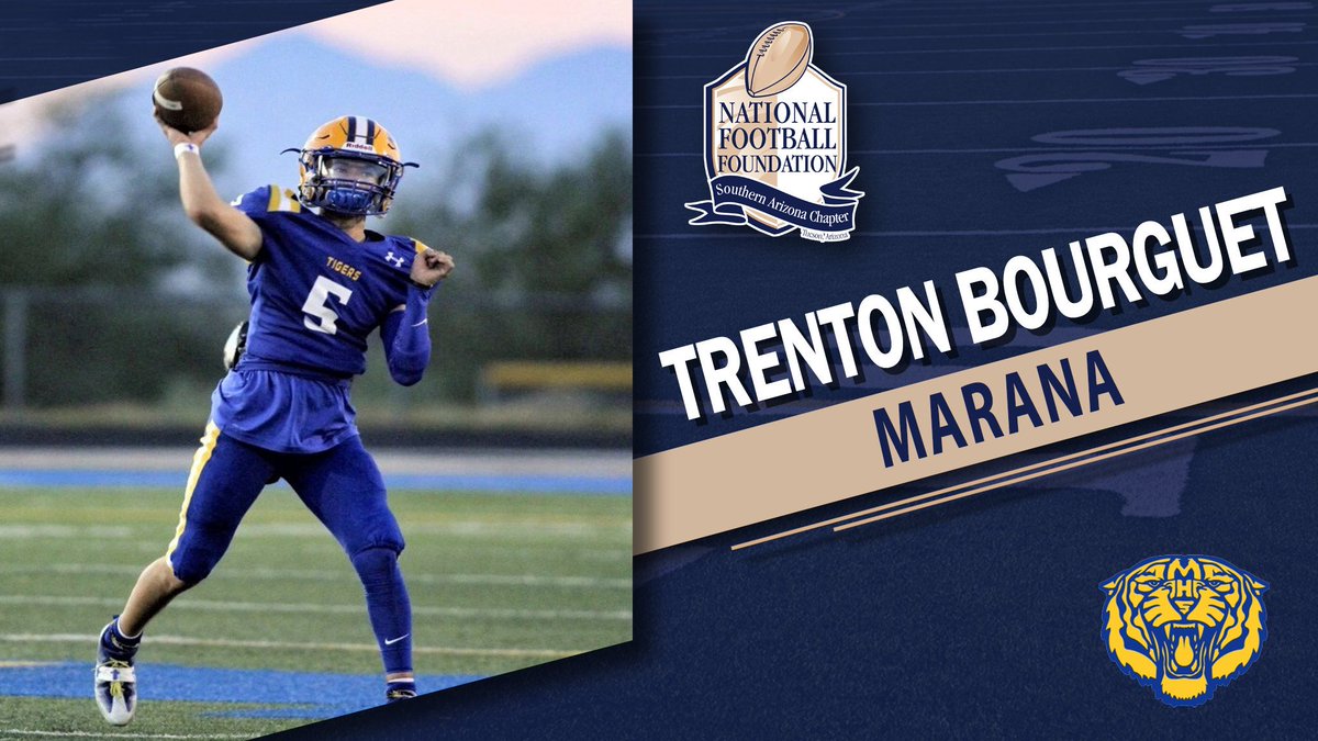Our next Scholar-Athlete Class of 2019 honoree is Trenton Bourguet from Marana! 💪 🏈

✅ Three-year starter
✅ Team captain
✅ 1st Team 5A Southern All-Region 
✅ 89 career TD passes
✅ 3.80 GPA