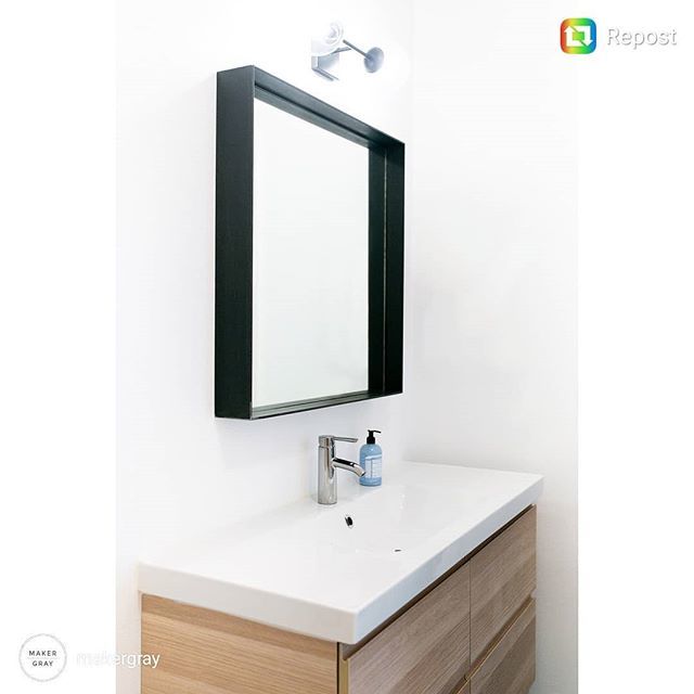 #followriday Check out my friend Erin @makergray. She has a killer minimalist modern design and her photography is awesome. She also has an awesome YouTube channel. I love this steel framed mirror! bit.ly/2Ix7fym