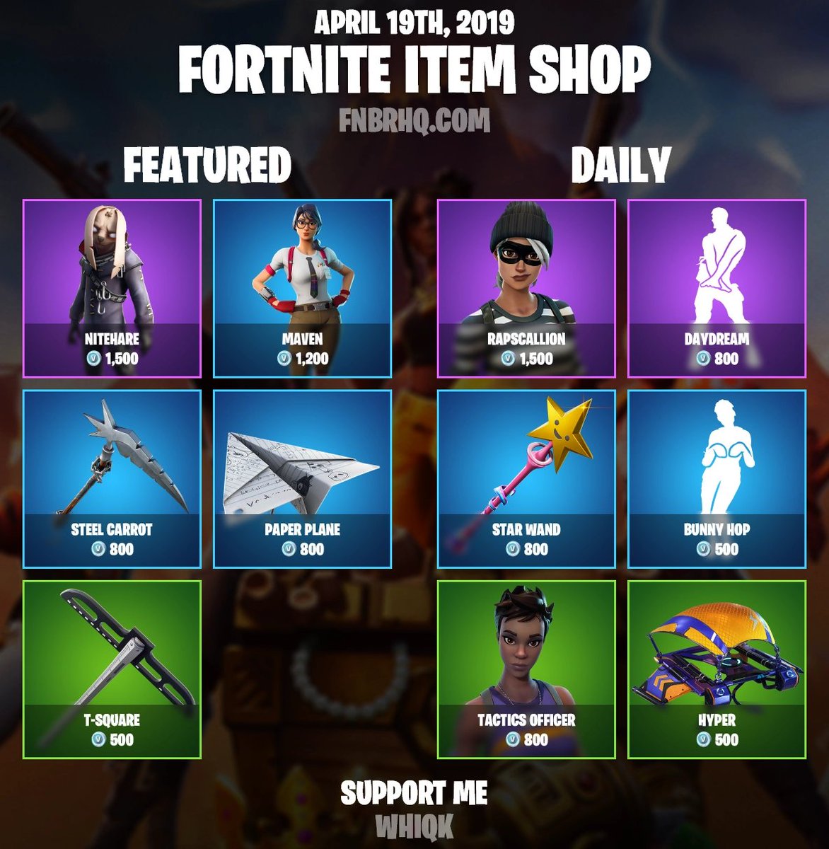 Fortnite News On Twitter Fortnite Item Shop April 19th 2019 Use - 5 00 pm 19 apr 2019