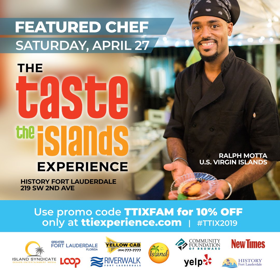ttixevents's tweet photo. @mottacuisine will be one of our featured chefs at #TTIX2019! Don't miss out on his divine Caribbean cooking on Saturday, April 27th! 🔥 Get your tickets at https://t.co/eV1Fij4KF9 https://t.co/dmqpnnQwGf