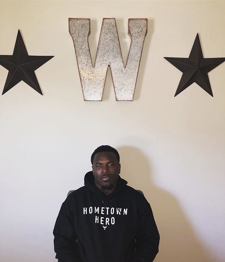 S/O to <a href="/its_hollyWOODS/">Xavier Woods</a> of the <a href="/dallascowboys/">Dallas Cowboys</a> rocking our Hometown Hero Hoodie. #SecureTheWin