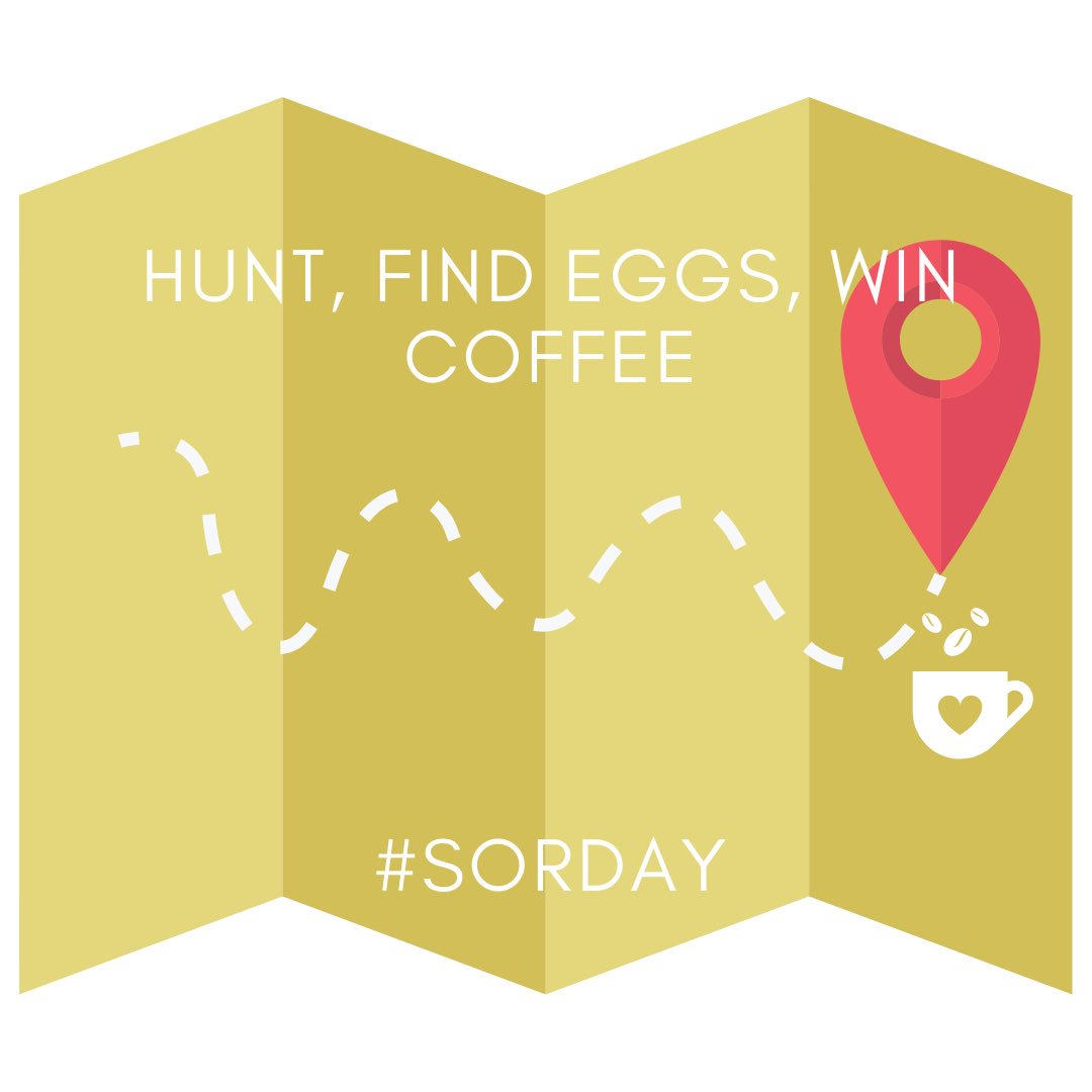 The Caffeinated Scavenger Hunt is tomorrow! Find eggcellent prizes hidden in downtown Halifax (within 300 meters of our cafe on Brunswick St). #sorday #halifax