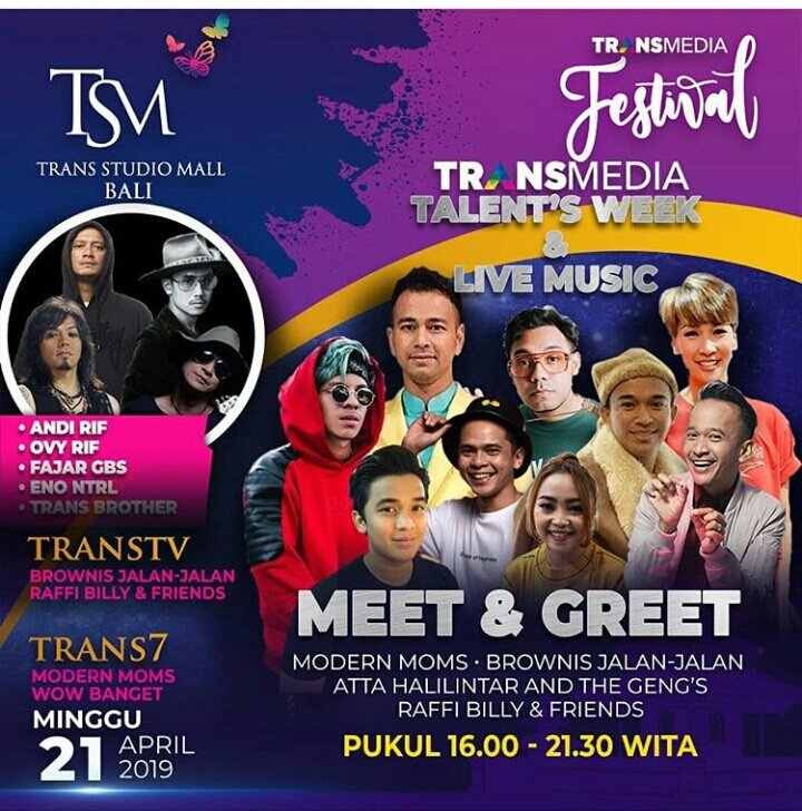 Ababil Yang ada di Bali bisa merapat besok ada <a href="/bangbily/">Billy Syahputra</a> di Trans Studio Mall <a href="/TRANSTV_CORP/">TRANS TV</a>