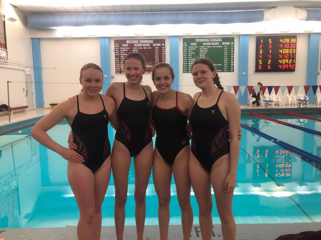 fourth overall, three gold medals, and a state qualification time in the 400 freestyle relay!