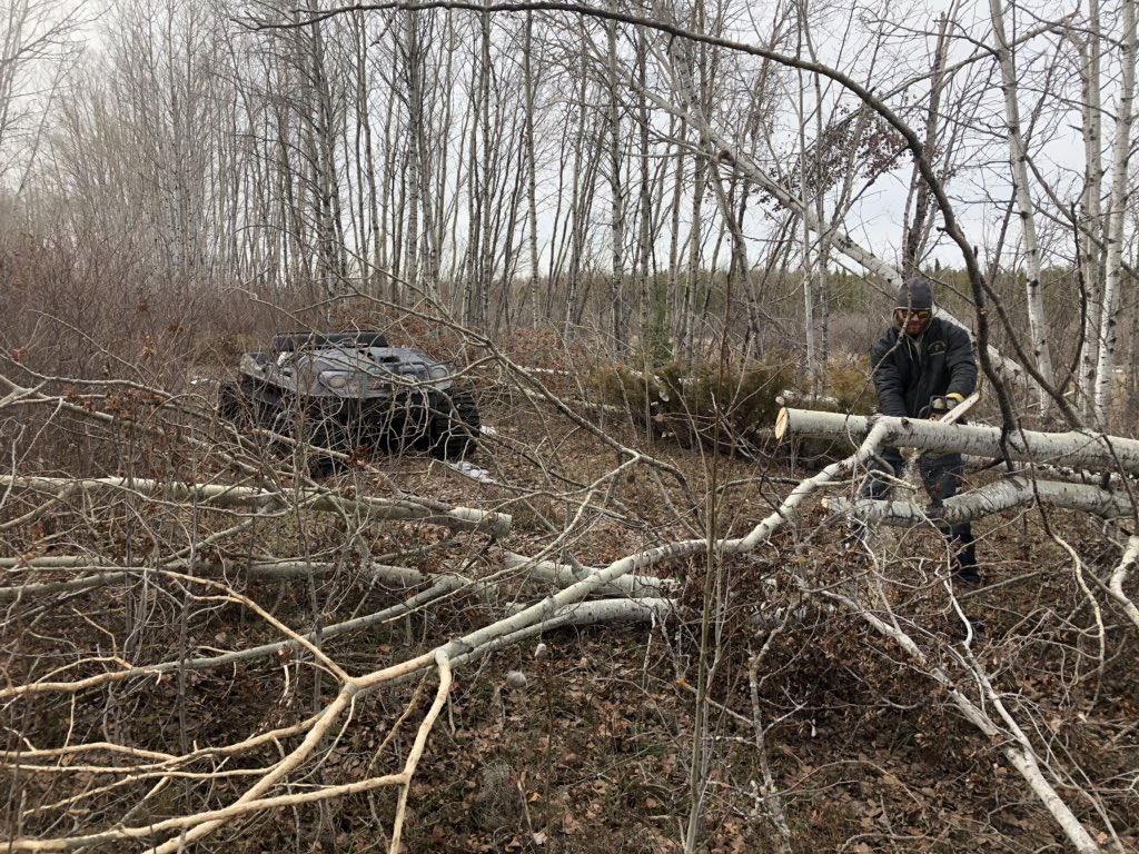 agassizoutfiter's tweet image. Opening up one of our quad trails to a bear bait today where the beavers made a mess. Spring bear season is almost here! #springbear2019 #agassizoutfitters #manitobabearhunting #interlake #teamagassiz