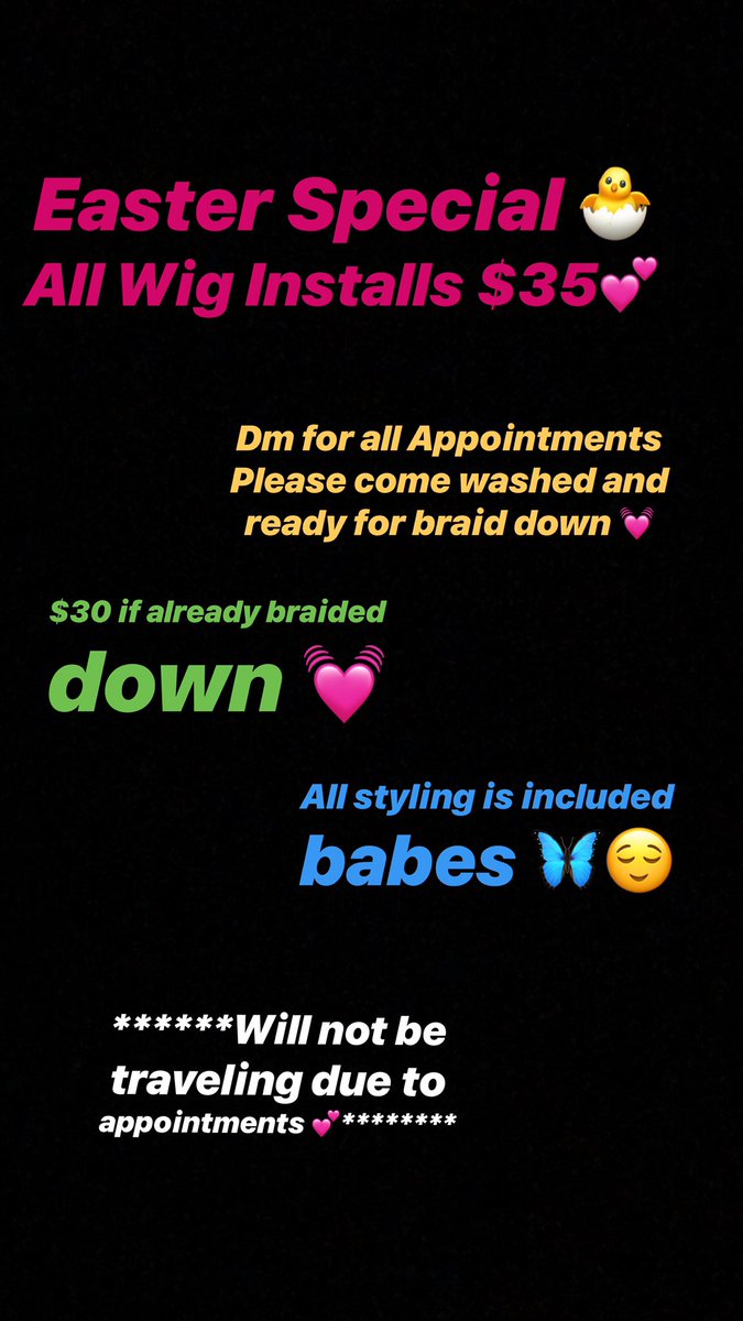 TruDadonxx's tweet image. BOOK ME ☘️☘️☘️☘️35$ DOLLAR EASTER SPECIAL till Monday 🐍🐍🐍🐍35 Dollar Installs 🐣 Dm me to Book Appointments 😌☘️☘️☘️ Hair ; @sprinkleofjay 
Lashes; @monjaeminkz
Install Me (@__Truivyxx ) / @trudynastyinc 
#browardhairstylist #fulllacewigs #laceinstall #frontalinstall