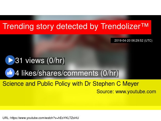 Creationizer's tweet image. Science and Public Policy with Dr #StephenCMeyer #TheHeritage #HeritageFoundation #DiscoveryInstitute... creationism.trendolizer.com/2019/04/scienc…