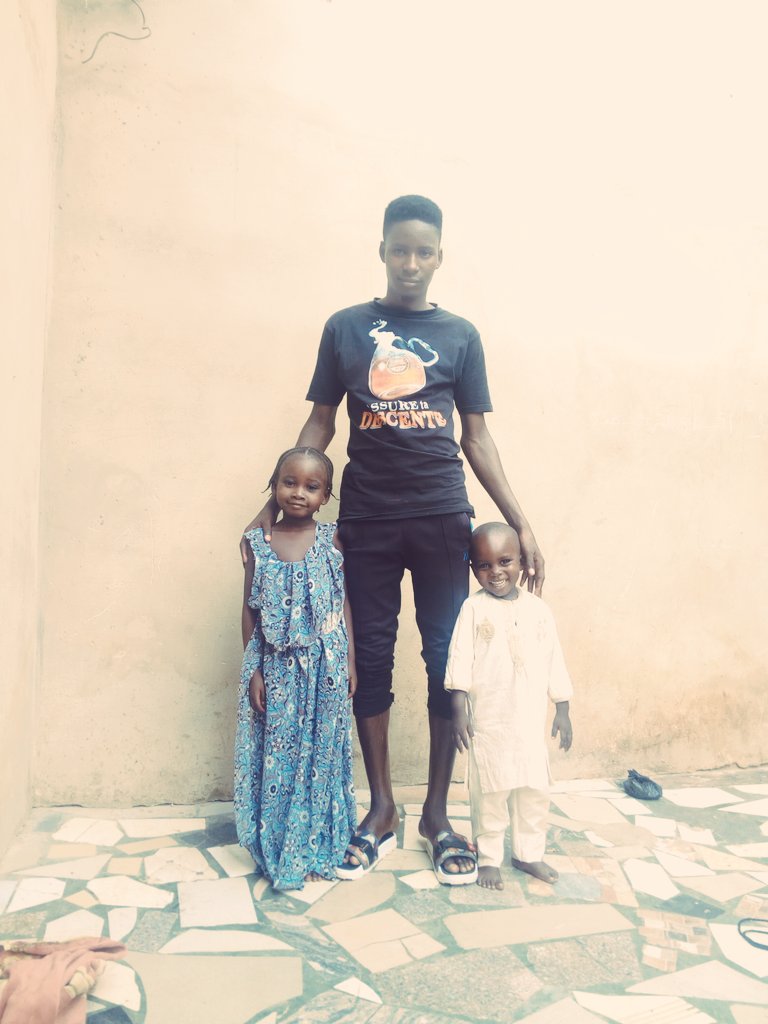 With my juniors, Allah save our family of Dan zabaya