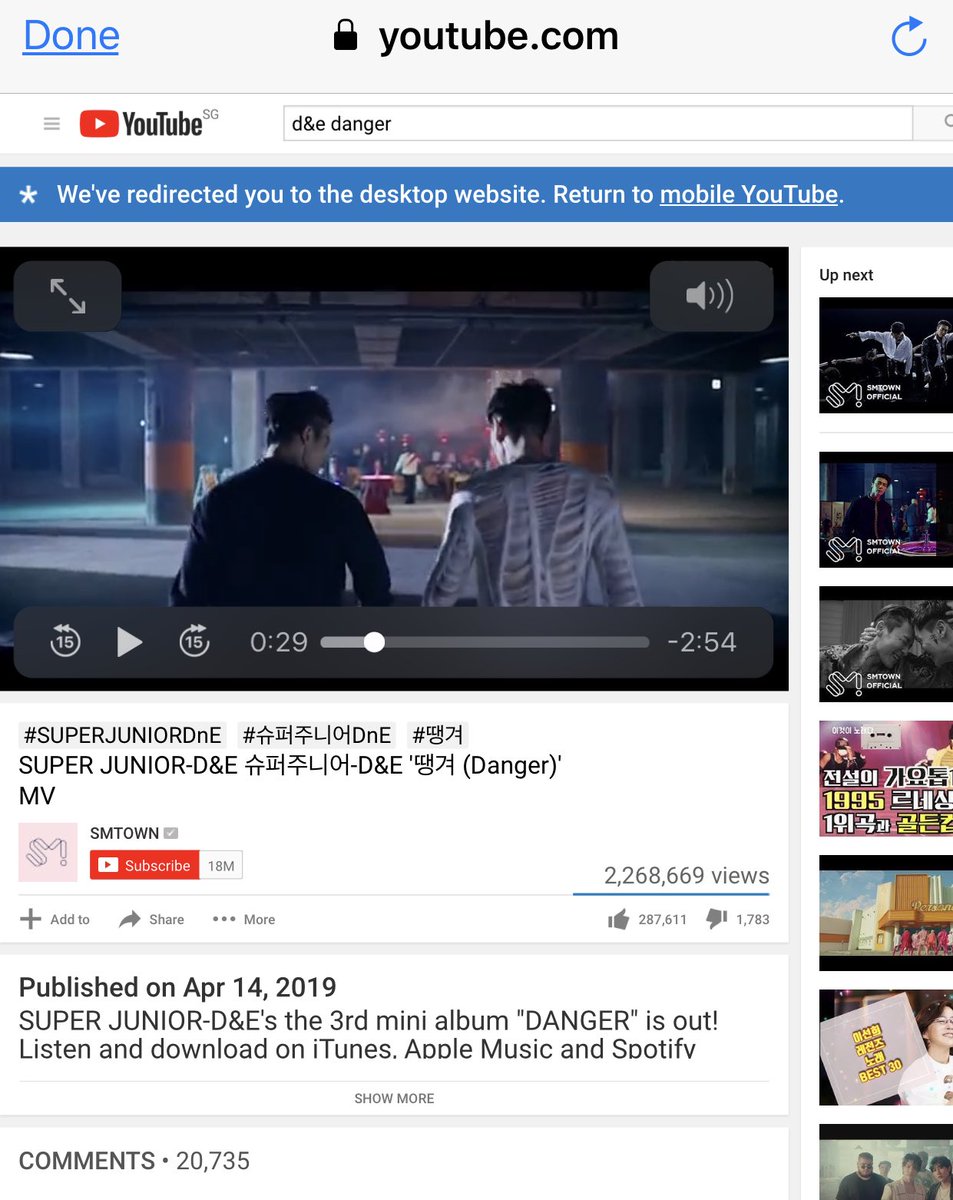 haeklips's tweet photo. To increase MV views here are the directions by c-elf who are trying their very best! use the chrome browser on desktop version and not the youtube app!! Please spread this around!! 

Mv: https://t.co/ebDcrCyd3O 

#SuperJuniorDnE #땡겨 #Danger #DnE_땡겨 #DnE_Danger @SJofficial https://t.co/WdhGtjFwHp