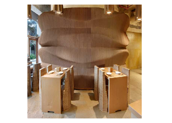 Architecture Studio Nudes Creates Cafe in Mumbai from Cardboard dlvr.it/R39PtQ