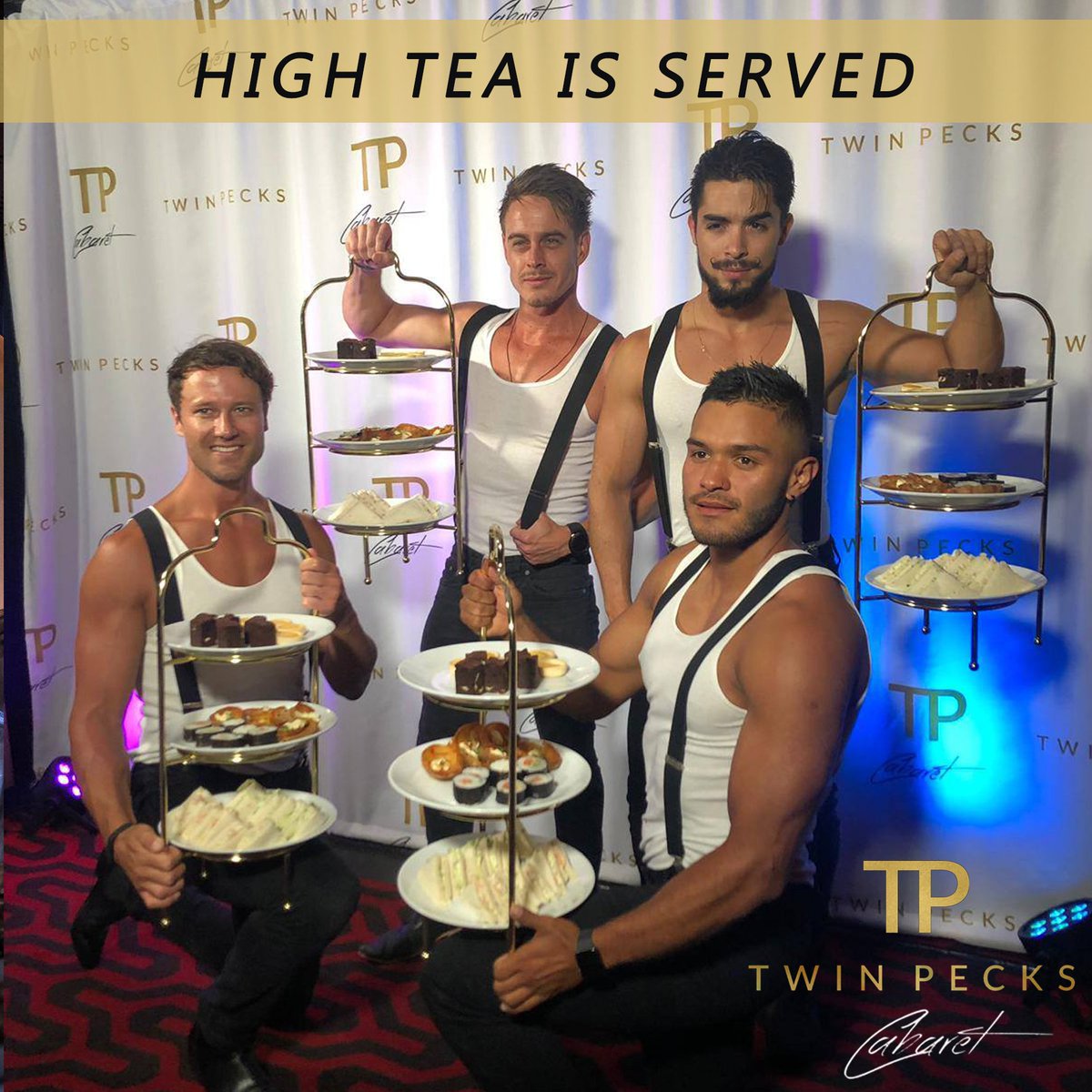TwinPecksSydney's tweet photo. Keep it classy with Afternoon Tease, Twin Pecks High Tea.
https://t.co/f4hst16y5p

#TwinPecks #SydneyEntertainment #LadiesNight #ToplessWaiters https://t.co/fLaQ2R1Z5b