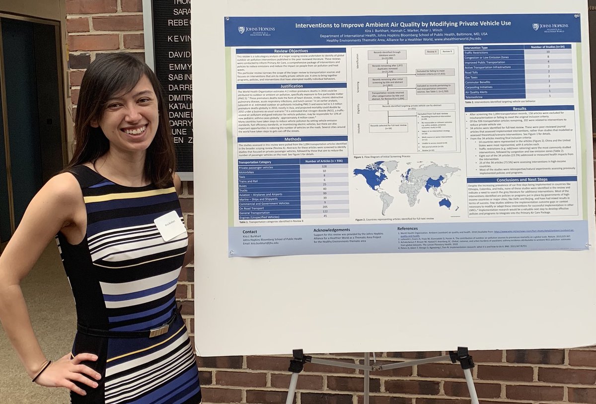 Great day learning about the air, climate, and energy research across campuses at the @JohnsHopkinsAHW Primary Air Care symposium and thrilled to share some findings on interventions to reduce pollution from the transportstion sector.