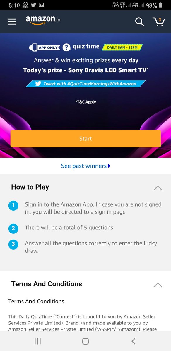 Salman49475070's tweet photo. #Quiztimemorningswithamazon
@amazonIN
#LEDSMARTTV https://t.co/m9S40LDyyi