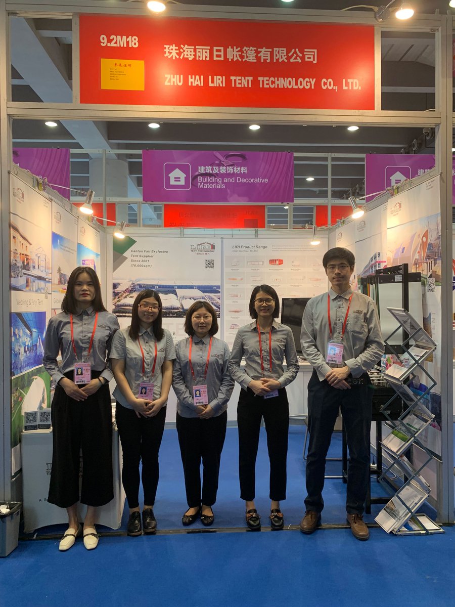 LiriTent's tweet photo. Phase 1 of Canton Fair was ended, and we are looking forward to seeing you in phase 3 at booth NO. 3.2N17 from May 1st to 5th.
#LiriTent #CantonFair https://t.co/2s9tPEMDUN