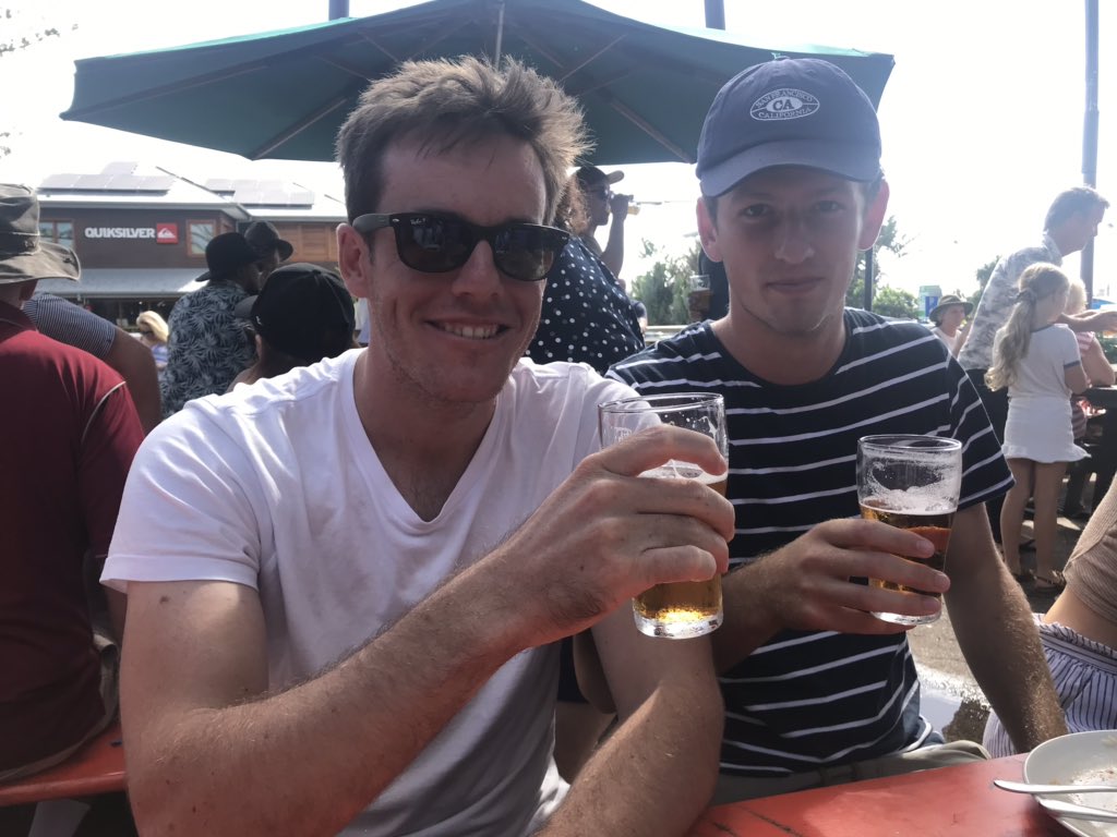 With the King <a href="/liamsmith97__/">Liam Smith</a> backing <a href="/Moorlandscc/">Moorlands cc</a> for a first round @OfficialDHCL win! Having a beer for you Lord <a href="/Ianrounding/">Ian rounding</a>