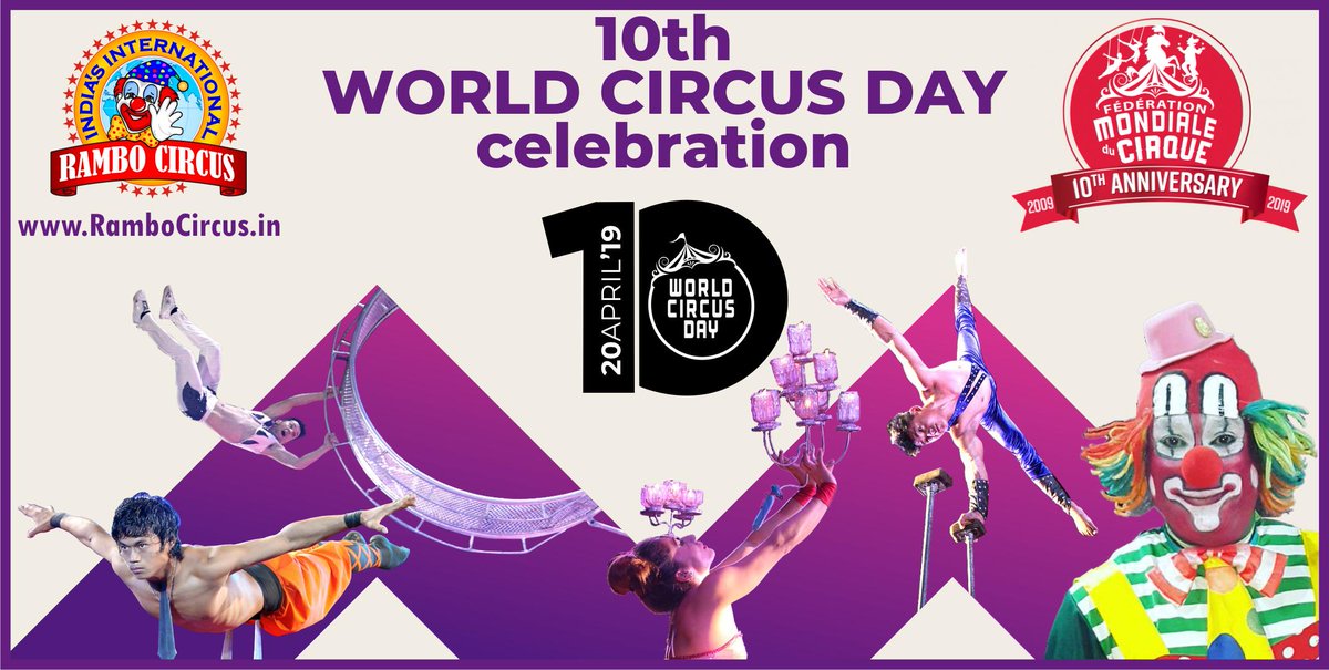 RamboCircus_Ind's tweet photo. #RamboCircus Greetings on 10th #World_Circus_Day. Be a part of this wonderful celebration!

★ On-line Booking:
https://t.co/8SHkLDwdtd

★ Visit: https://t.co/ZFFgwrE77d https://t.co/paForXWIVv