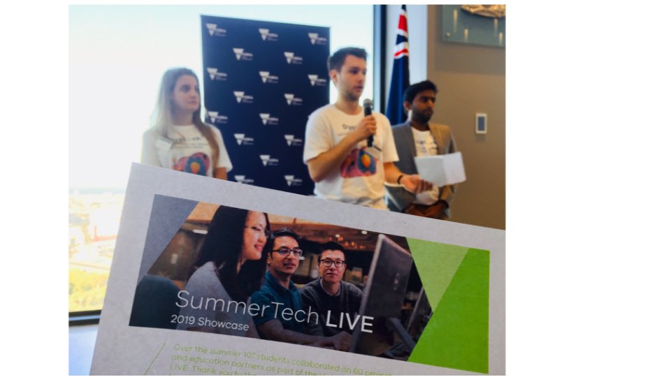 kelhutchinson's tweet photo. Last week I had the honor to MC #STL2019 Showcase. Read my article about @VicGovDJPR #SummerTechLIVE program where 107 student, 62 businesses and 12 education partners delivered real impact #futurejobs #digitalcareers @difvic https://t.co/UCZu2e85tA https://t.co/C4ToiG6LQj