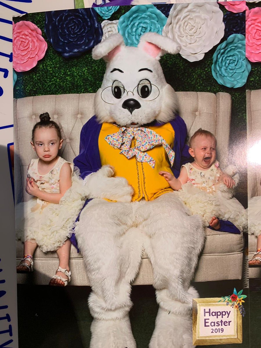 Our precious, precious granddaughters went to meet the Easter Bunny tonight. ‘Proud’ doesn’t begin to express our emotion. 😂 <a href="/andylassner/">andy lassner</a> <a href="/TheEllenShow/">The Ellen Show</a>