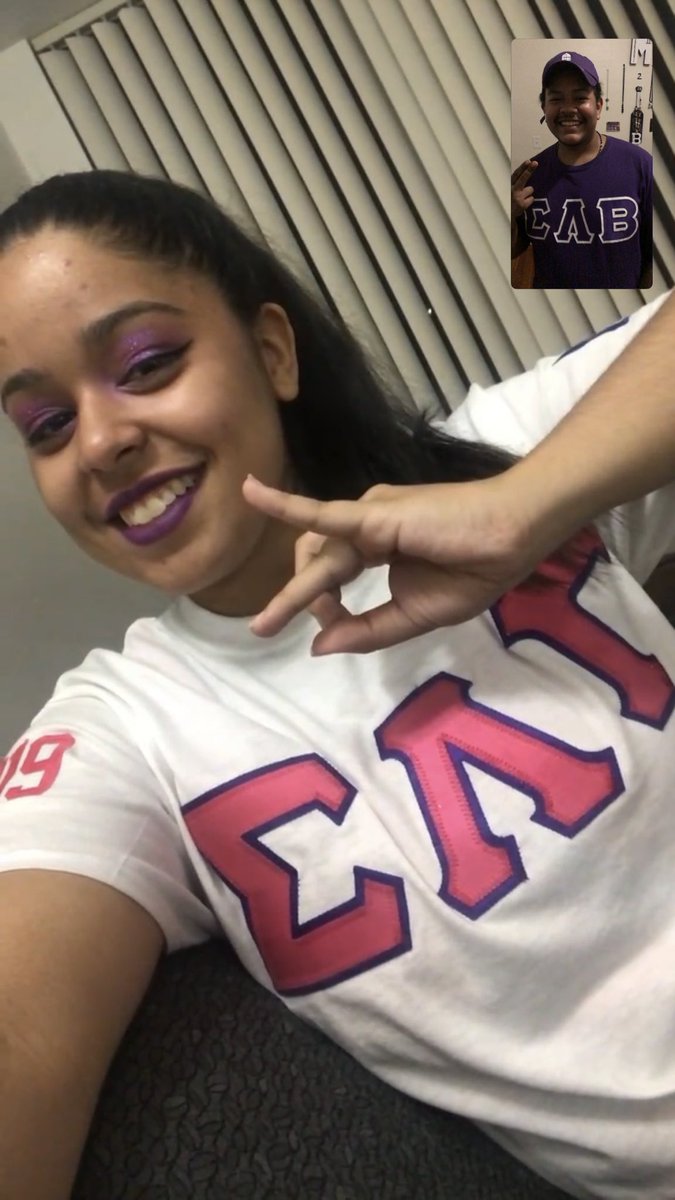 ManguPena's tweet image. My baby cousin a Whole Gamma now 😭😭💜💖 #NSU #AlphaLine #Fam2x