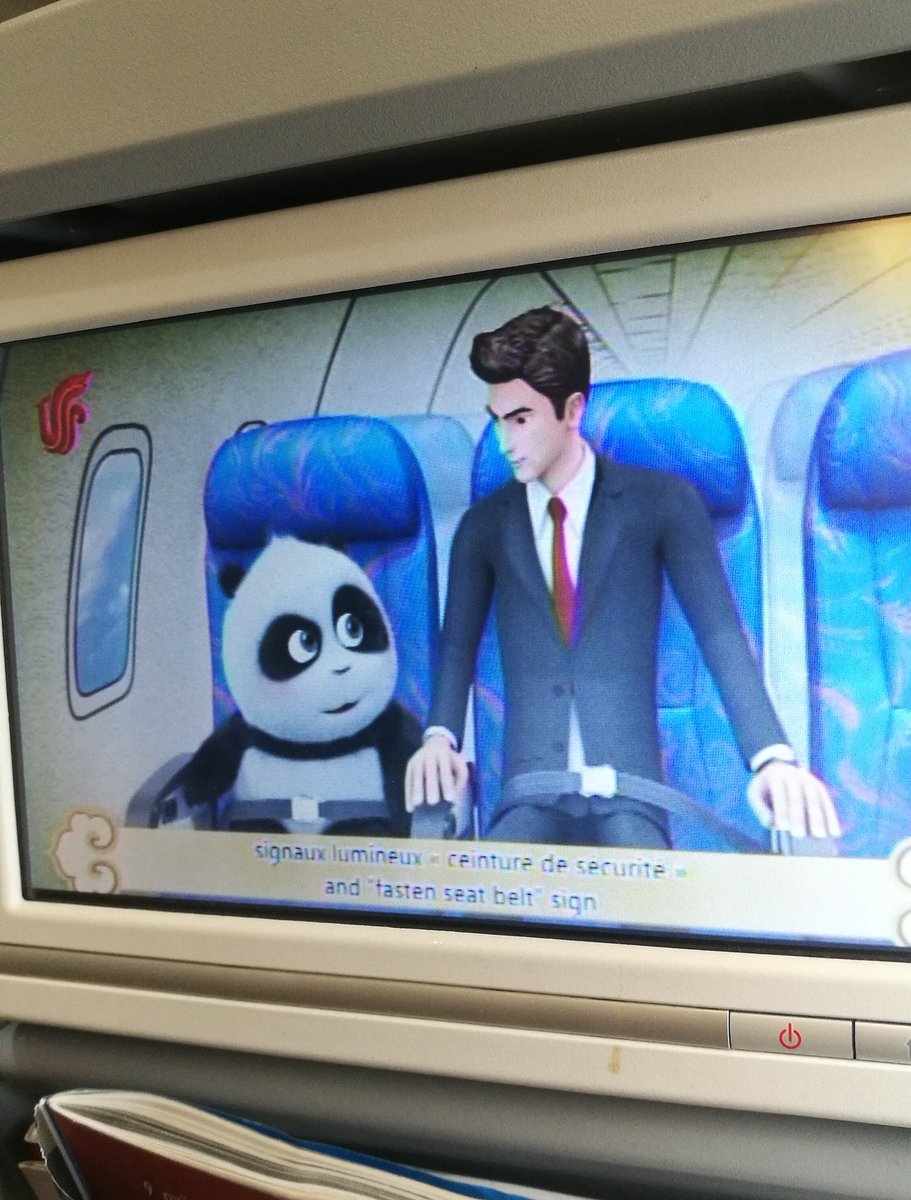 MikkoLmmz's tweet photo. #AirChina safety video clearly states there should be a baby #panda next to me but can't find one :( #CA102 https://t.co/w8LGxQujJC
