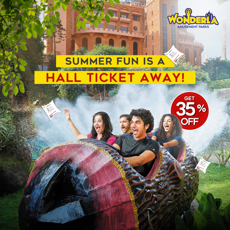 Wonder_La's tweet photo. Summer is here, so put away those text books and get yourself to Wonderla! Use your Hall Ticket to get up to 35% off on entry tickets.
#Wonderla #Resort #Bangalore #Summer #BreakForFun #SummerBreak #VacayMode #SummerIsHere #Friends #Fun #GoodVibes https://t.co/W5whZ543wf