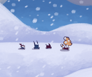 The road gets snowy in today's new Crunchy Bunches comic! crunchybunches.com/comic/on-the-t…
