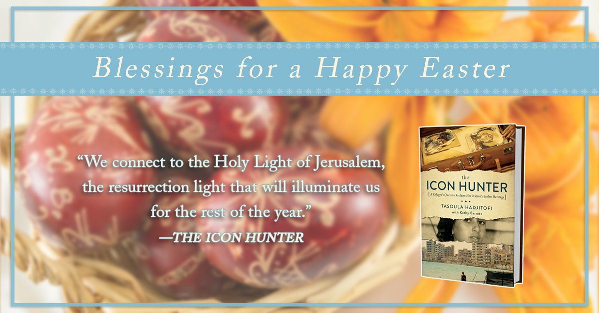 Hadjitofi's tweet image. Happy Easter to all my Christian friends who celebrate Easter this weekend. Happy weekend to all my other friends who have different or no faith. "The Icon Hunter" book soon in Greek by Livanis publishers. #theiconhunter