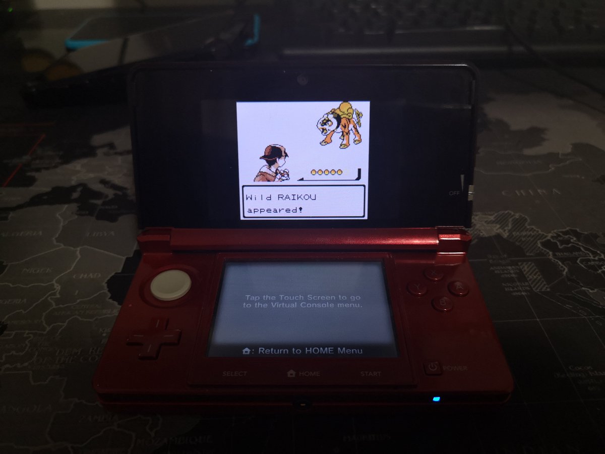 moltres73's tweet photo. Live Shiny Roaming Raikou in Pokemon Gold VC after 1,172 SRs! I can't believe I got this, and so quickly too! This Raikou was my secret target for my 100 subscriber special!

Video Here: https://t.co/kqp9MEtZxh https://t.co/KyIPbzZvuq