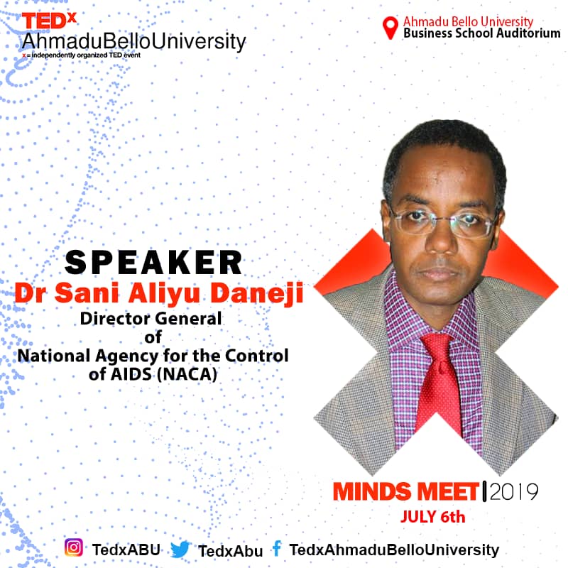 TEDxAbu's tweet photo. Dr. Sani Aliyu is the current Director-General of the National Agency for the Control of AIDS (NACA), the
main government body responsible for coordinating the HIV response in Nigeria. he has brought significant changes to the HIV programme in Nigeria. https://t.co/nj14pR39Tx