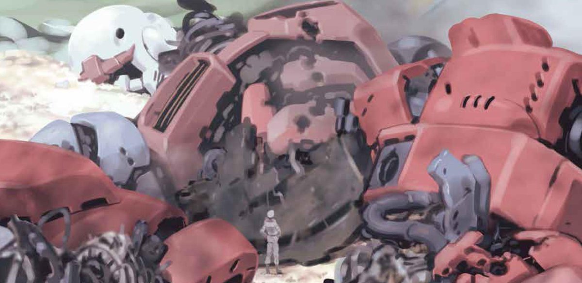 ガンダム モビルスーツ バイブル Gmb 通信 そんなサイド7の歴史を中心にマガジンでは特集しています 添付画像は掲載 イラストをチョイ見せしたもの 例の侵入事件によって破壊されたmsの姿をモチーフとしています イラストレーターは射尾卓弥さん