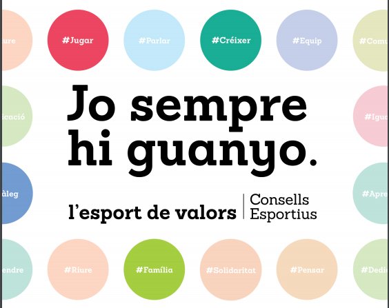 El model dels Consell Esportius <a href="/UCECcat/">Consells Esportius de Catalunya</a> 
- Igualtat d’oportunitats: l’esport a l’abast de tothom
- L’esport sense exclusions per capacitat ni gènere
- L’esport com a formació de ciutadans
- L’esport social i familiar
- Jugar per sobre de competir
- Foment d’hàbits saludables