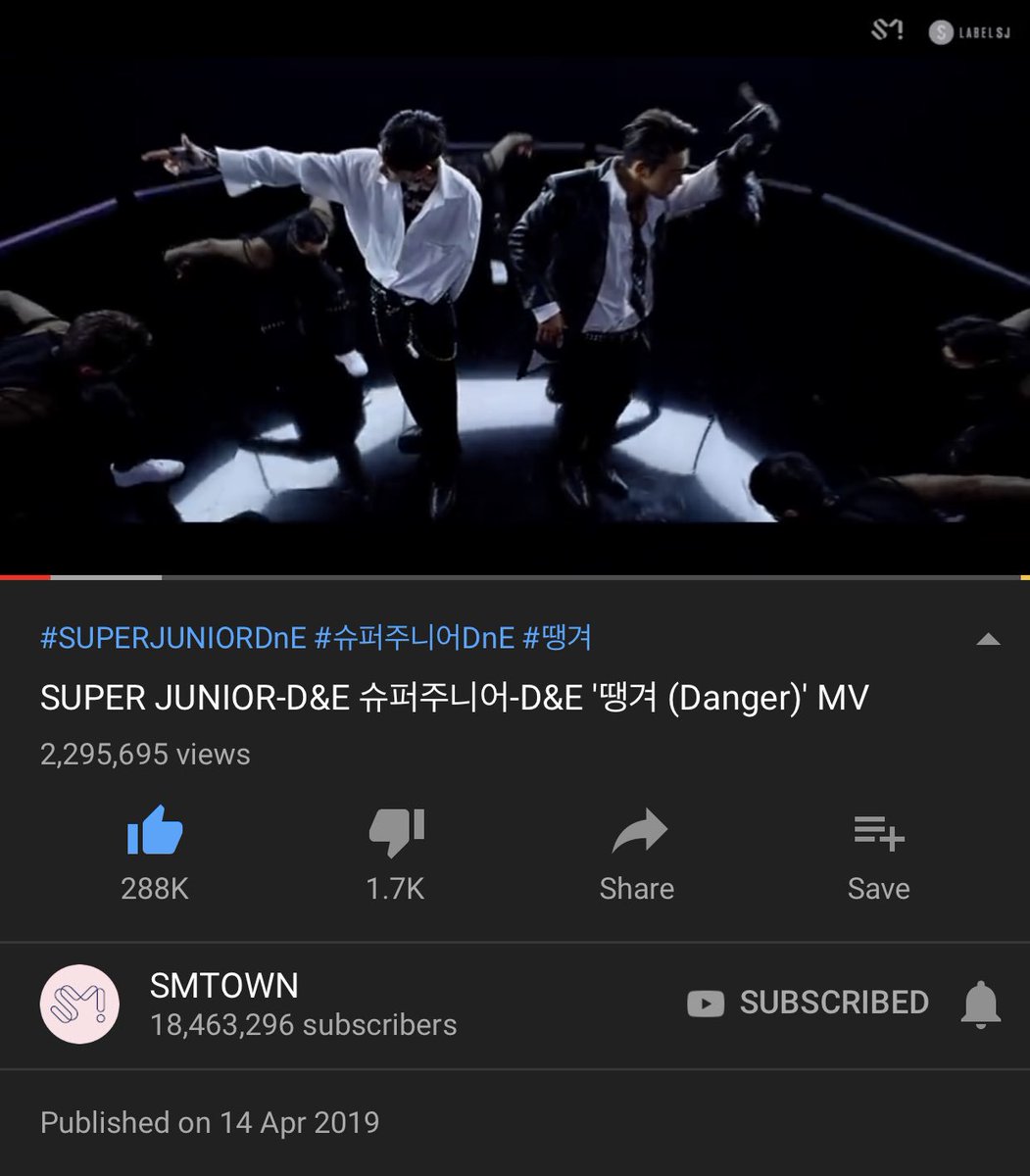 haeklips's tweet photo. MV VIEWS AS OF 8PM KST 

Please stream harder guys TT 

Mv: https://t.co/ebDcrCyd3O 

#SuperJuniorDnE #땡겨 #Danger #DnE_땡겨 #DnE_Danger @SJofficial https://t.co/mD5lEKDAOw