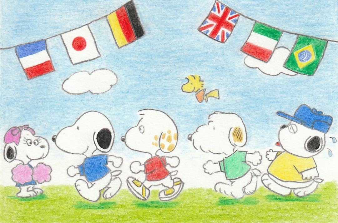 Twitter 上的 Sima イラスト スヌーピー Illustration Snoopy 運動会 T Co Zszuucvnbj Twitter