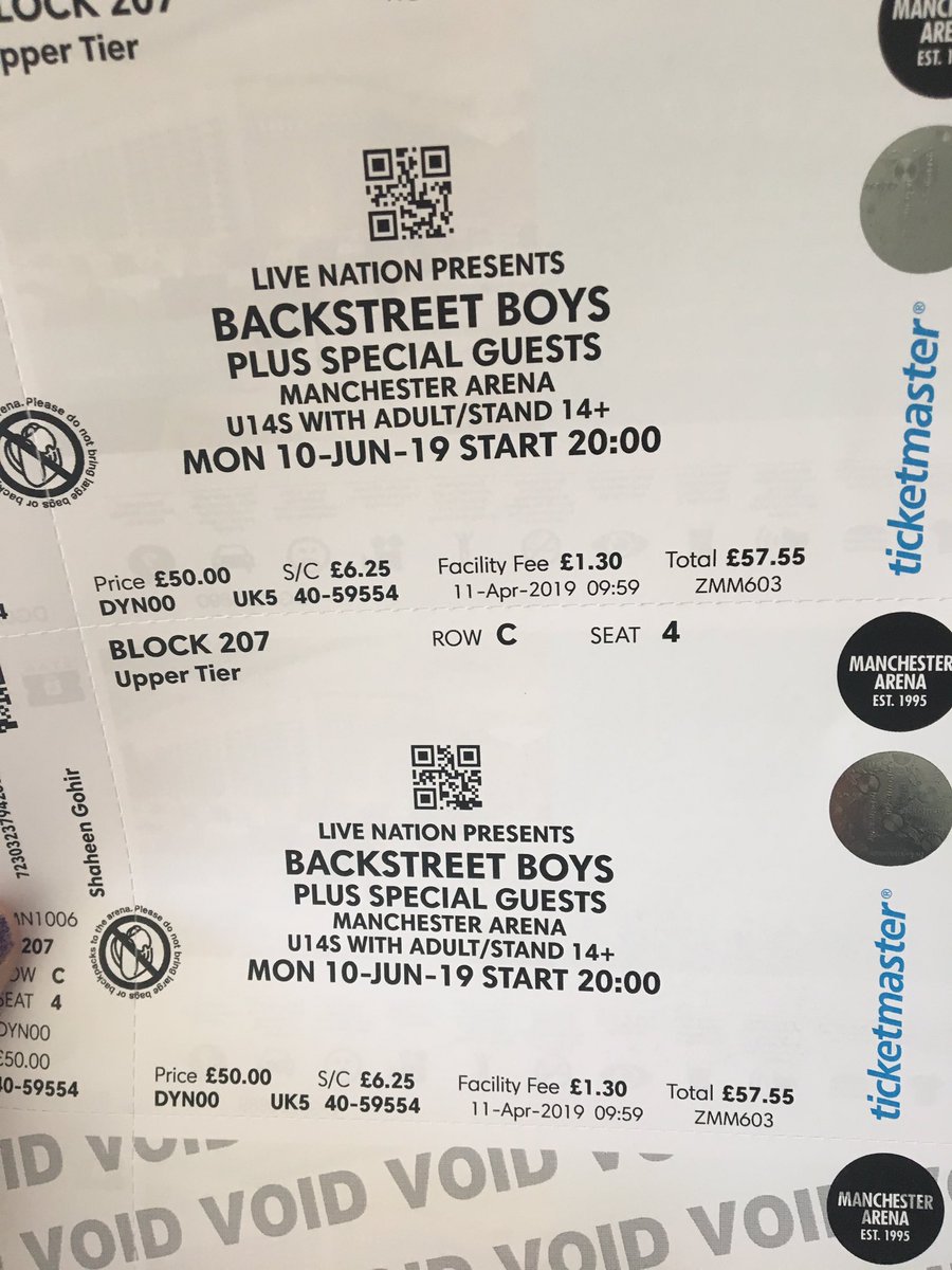 sha2a's tweet image. Tickets have arrived roll on June!!! #BackstreetBoys #manchester