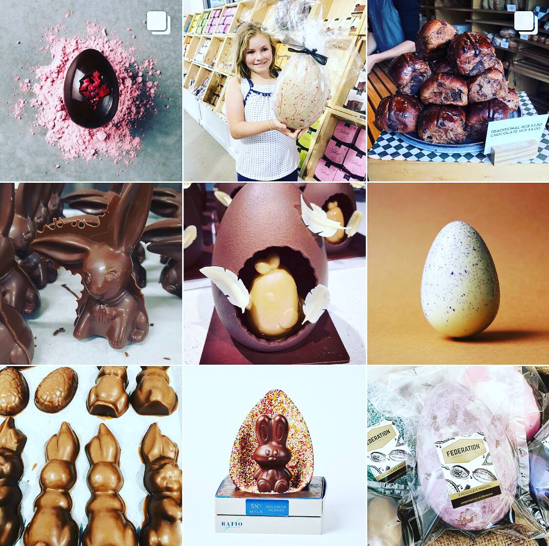Happy Easter! Check out some of the awesome eggs and bunnies made by some of the 31 Australian chocolate makers 😍👊🇦🇺❤️