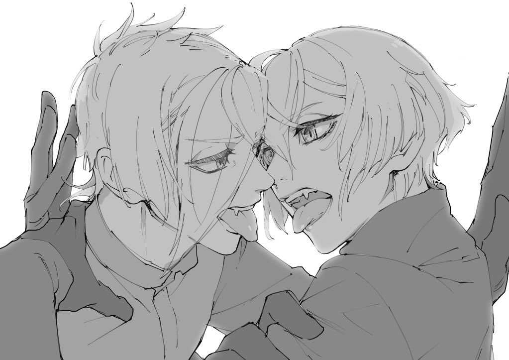 これは特に意味のない、顔が近いのが好きだなあという絵です 