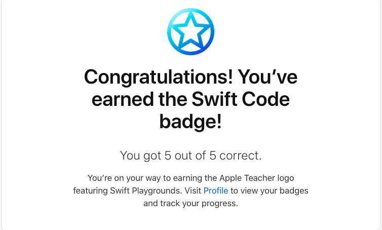 Interesting coding information learned as I went through the lessons to add Swift Playground to my Apple Teacher resume! #KomenskyMatters #d100inspires