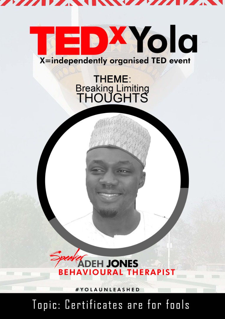 TedxYola's tweet image. Certificates are for idiots..

Do you agree or disagree?

Come and find out @tedxyola 2019.

7 days to go

#yolaunleashed
@randyhaniel @YomiJoshua2 @YolaTrends @Abbalenex @joskrel @adainspiresng @Omojuwa
