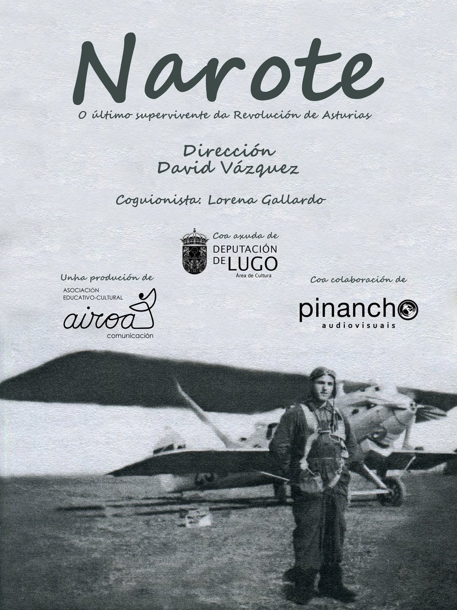 Hoxe ás 20:30 h. pre-estréase #Narote no #Auditorio Municipal de #Chantada. Unha produción de <a href="/AiroaChantada/">Airoá Comunicación</a>. Dirección e guión: @Davidpinancho Guión: <a href="/LorenaGMosquera/">Lorena Gallardo</a>