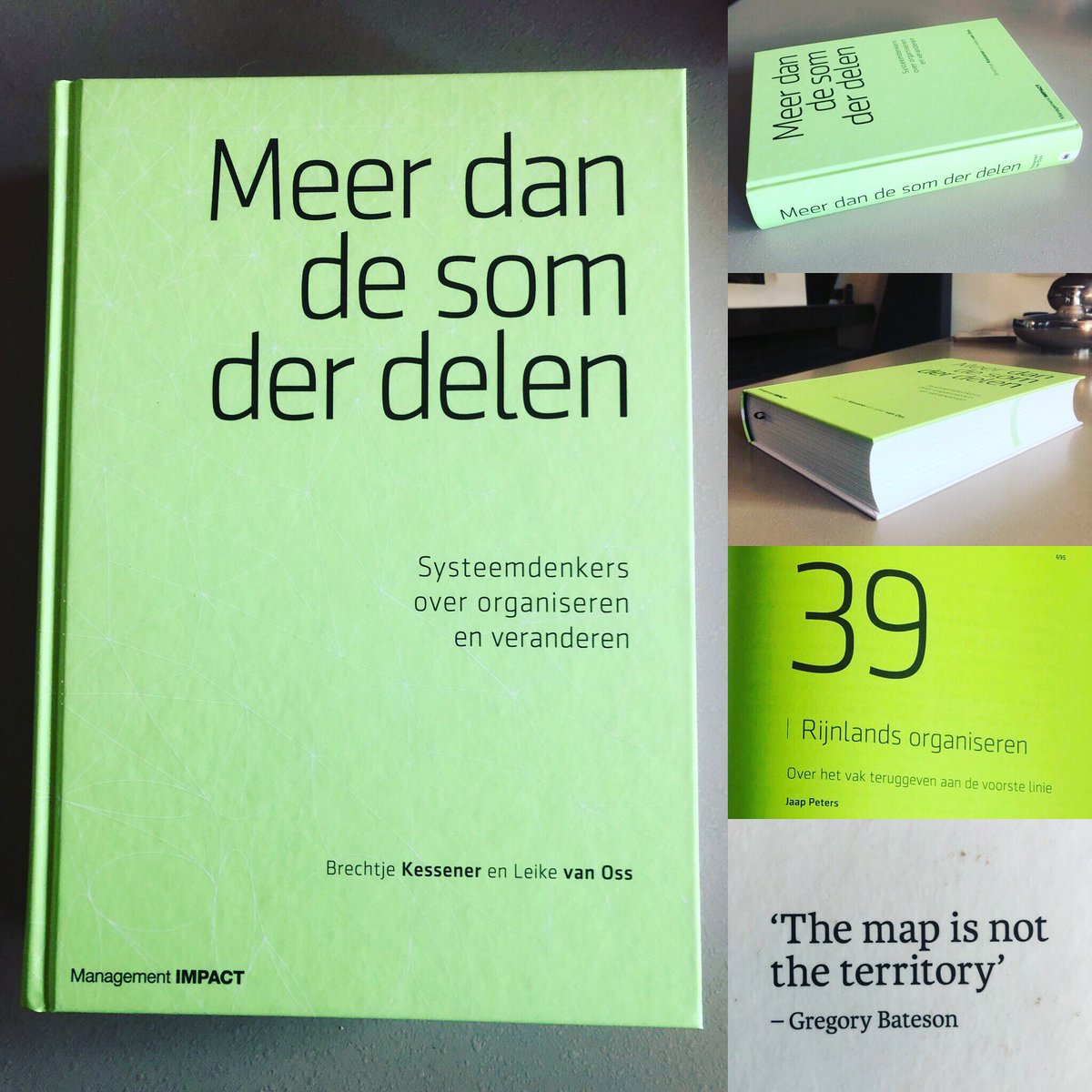Het bestaat nog: monnikenwerk: 40 schrijvers die onder de bezielende leiding van Leike &amp; Brechtje overzicht creëren in de brij die de gefragmenteerde organisatiekunde inmiddels is. 823 bladzijden die eindigen met de opmerking: de landkaart is trouwens niet het gebied zelf. Dank!